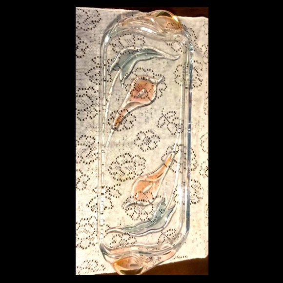 Mikasa Crystal Mayfair Canape Tray Original Walther Glass Vintage - Picture 2 of 8